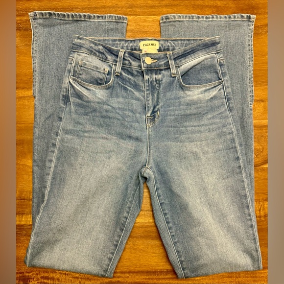 l'agence ABILENE HIGH RISE BABY BOOTCUT SLIT JEANS SIZE 26 - Picture 12 of 12